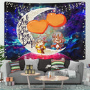 Goku Chichi Dragon Ball Love You To The Moon Galaxy Tapestry Room Decor Nearkii