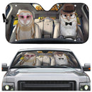 Barn Owls Couple Car Auto Sun Shades Windshield Accessories Decor Gift Nearkii