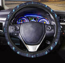 Blue Seahorse Pattern Print Car Steering Wheel Cover Nearkii
