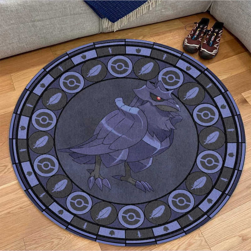 Pokemon Rug Round Pokemon Corveknight Round Rug