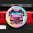 In October We Wear Pink Bus Jeep Car Spare Tire Cover Gift For Campers Nearkii