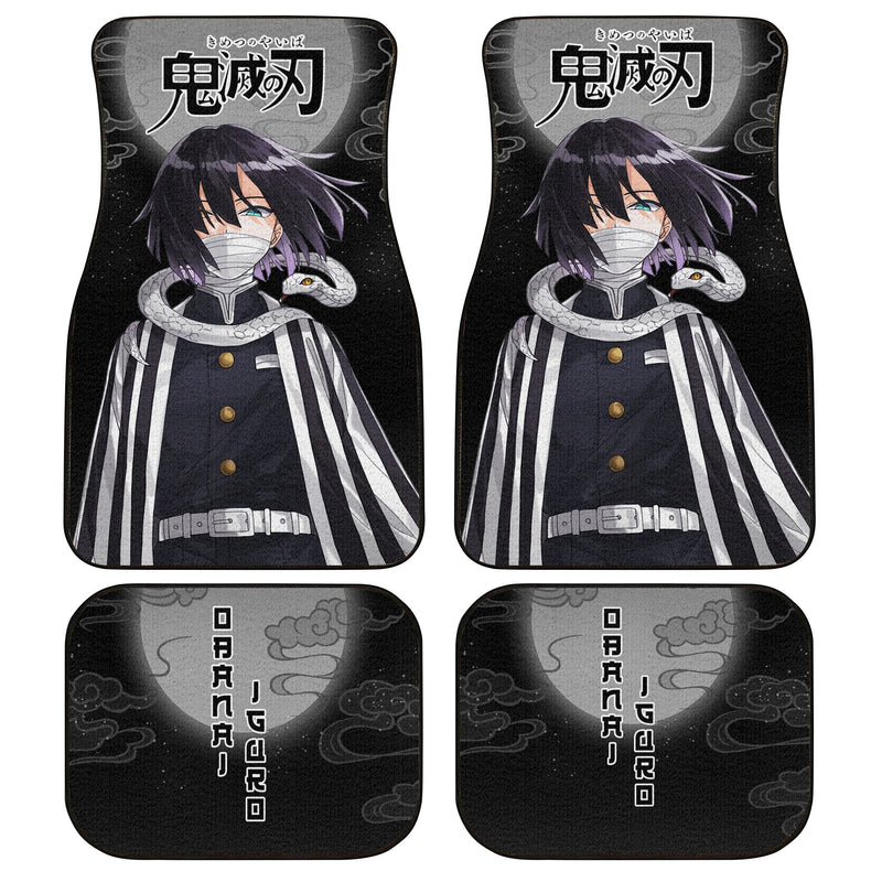 Demon Slayers Anime Car Floor Mats Obanai Iguro Kimetsu no Yaiba Car Accessories Nearkii