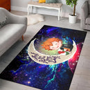 Cute Hinata Haikyuu Love You To The Moon Galaxy Carpet Rug Home Room Decor Nearkii