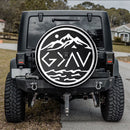 Mountain God is Greater Than The Highs And Lows Car Spare Tire Cover Gift For Campers Nearkii