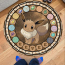 Pokemon Eevee Round Carpet Rug Bedroom Livingroom Home Decor