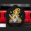 Sunflower Gnome Jeep Car Spare Tire Cover Gift For Campers Nearkii