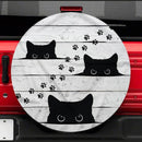 Black Cats Jeep Car Spare Tire Cover Gift For Campers Nearkii