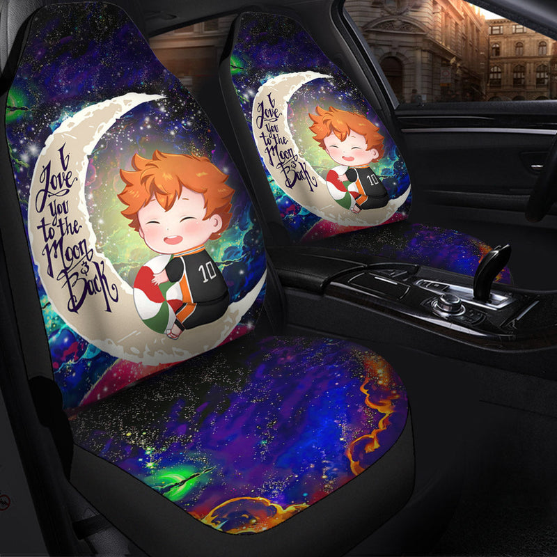 Cute Hinata Haikyuu Love You To The Moon Galaxy Car Seat Covers