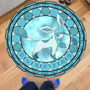Pokemon Glaceon Round Carpet Rug Bedroom Livingroom Home Decor