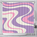 Awesome Retro Wave Colorful Shower Curtain