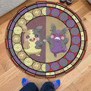 Pokemon Morpeko Round Carpet Rug Bedroom Livingroom Home Decor