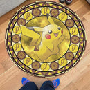 Pokemon Pikachu Round Carpet Rug Bedroom Livingroom Home Decor