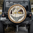 Camping Art Hippie Mountain Car Spare Tire Cover Gift For Campers Nearkii