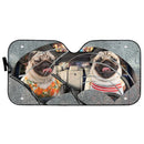 Rain Two Pugs Custom Car Auto Sun Shades Windshield Accessories Decor Gift Nearkii