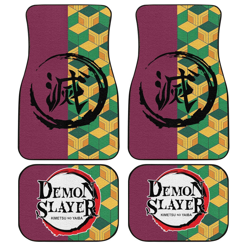 Demon Slayers Car Floor Mats Giyu Tomioka Pattern Kimetsu no Yaiba Car Accessories Nearkii