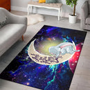 Dumbo Elephant Love You To The Moon Galaxy Carpet Rug Home Room Decor Nearkii