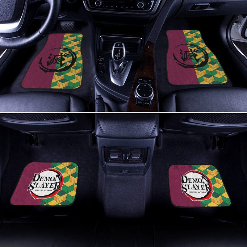 Demon Slayers Car Floor Mats Giyu Tomioka Pattern Kimetsu no Yaiba Car Accessories Nearkii