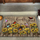 Always Stay Humble And Kind Sunflower Doormat Home Decor Nearkii