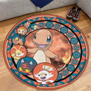 Pokemon Fire Starter Round Carpet Rug Bedroom Livingroom Home Decor Nearkii