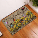 Always Stay Humble And Kind Sunflower Doormat Home Decor Nearkii