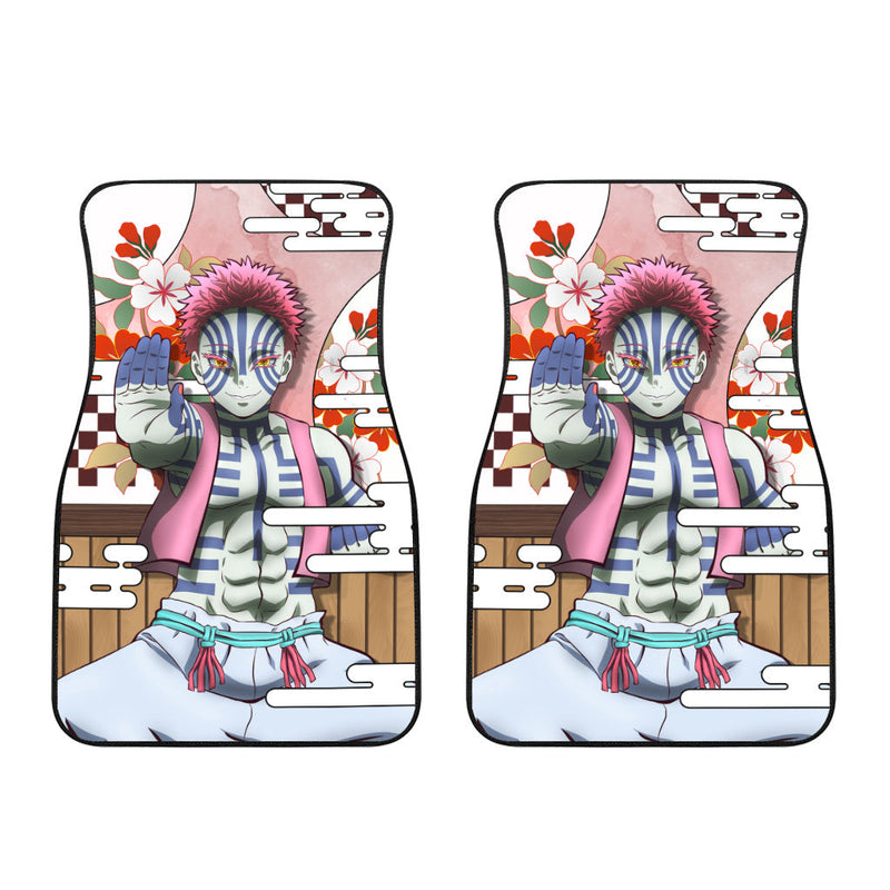 Akaza Car Floor Mats Custom Demon Slayer Anime Car Accessories Nearkii