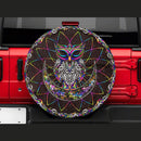 Electronic Owl, Wild Animals Car Spare Tire Cover Gift For Campers Nearkii