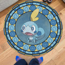 Pokemon Sobble Round Carpet Rug Bedroom Livingroom Home Decor