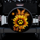 Sunflower Butterfly Dog Car Spare Tire Covers Gift For Campers Nearkii