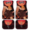 Demon Slayers Car Floor Mats Rengoku Kimetsu no Yaiba Car Accessories Nearkii