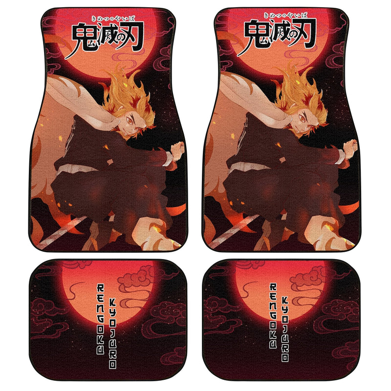 Demon Slayers Car Floor Mats Rengoku Kimetsu no Yaiba Car Accessories Nearkii