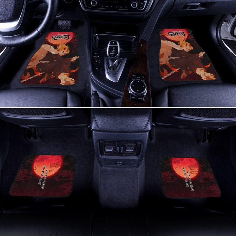 Demon Slayers Car Floor Mats Rengoku Kimetsu no Yaiba Car Accessories Nearkii