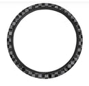 Grey And Black Checkered Pattern Print Car Steering Wheel Cover Nearkii
