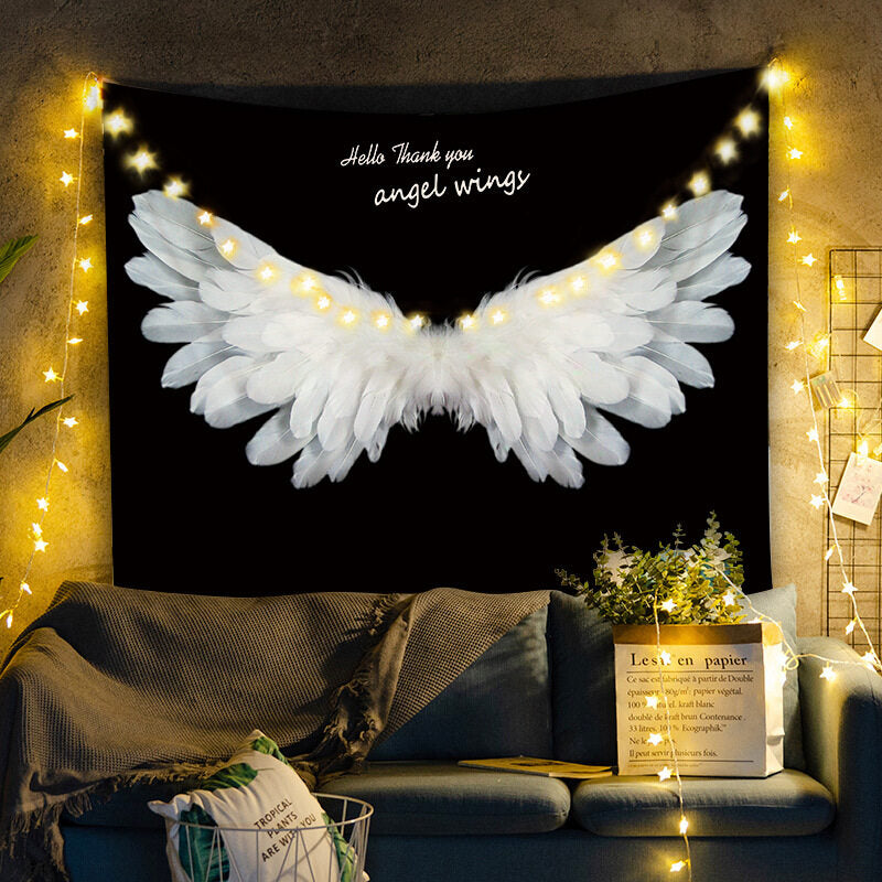 Hello Thank You Angle Wings Tapestry Room Decor Nearkii