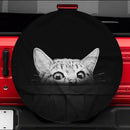 Hiding Cat Car Spare Tire Cover Gift For Campers Nearkii