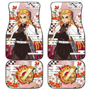 Senjuro Rengoku Car Floor Mats Custom Demon Slayer Anime Car Accessories Nearkii