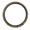 Glitter Gold Leopard Print Car Steering Wheel Cover Nearkii