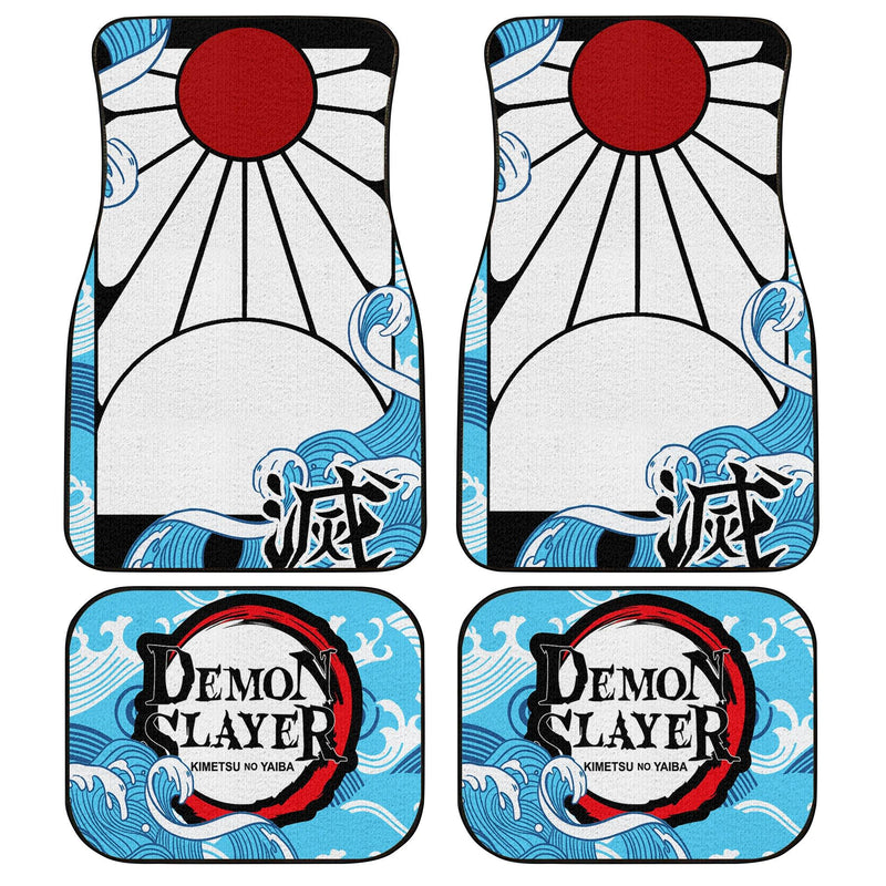 Demon Slayers Car Floor Mats Tanjiro Hanafuda Kimetsu no Yaiba Car Accessories Nearkii