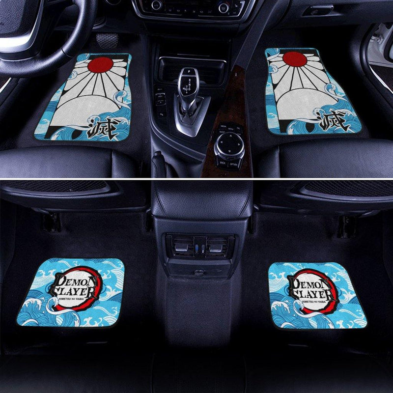 Demon Slayers Car Floor Mats Tanjiro Hanafuda Kimetsu no Yaiba Car Accessories Nearkii