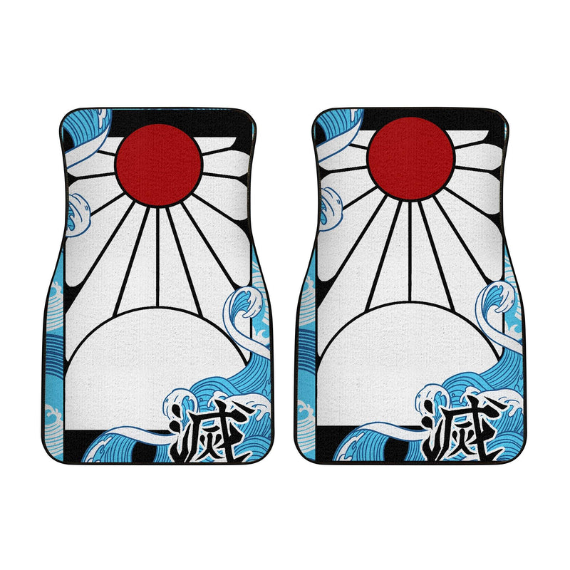 Demon Slayers Car Floor Mats Tanjiro Hanafuda Kimetsu no Yaiba Car Accessories Nearkii
