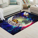 Godzilla Love Mothra Love You To The Moon Galaxy Carpet Rug Home Room Decor Nearkii