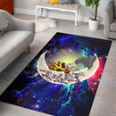 Godzilla Love Mothra Love You To The Moon Galaxy Carpet Rug Home Room Decor Nearkii