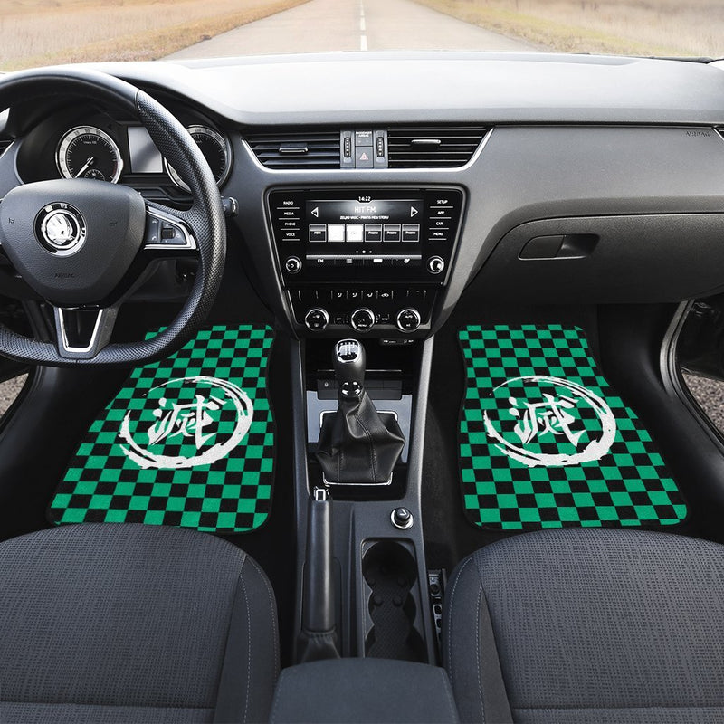 Demon Slayers Car Floor Mats Tanjiro Kamado Pattern Kimetsu no Yaiba Car Accessories Nearkii