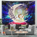 Rick And Morty Cute Love You To The Moon Galaxy Tapestry Room Decor Nearkii
