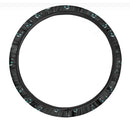 Black Cheshire Cat Pattern Print Car Steering Wheel Cover Nearkii