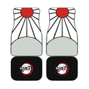 Demon Slayers Car Floor Mats Tanjiro Rising Sun Hanafuda Car Accessories Car Accessories Nearkii