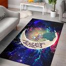 Godzilla Love Love You To The Moon Galaxy Carpet Rug Home Room Decor Nearkii