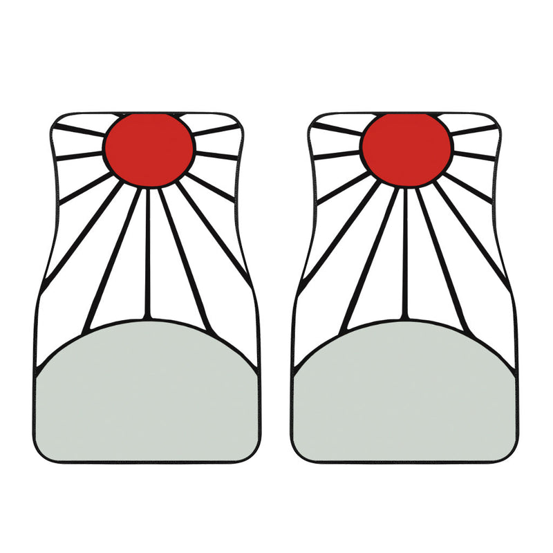 Demon Slayers Car Floor Mats Tanjiro Rising Sun Hanafuda Car Accessories Car Accessories Nearkii