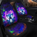 Stitch Yoga Love You To The Moon Galaxy Car Seat Covers