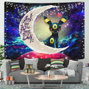 Umbreon Eevee Evolution Pokemon Love You To The Moon Galaxy Tapestry Room Decor Nearkii