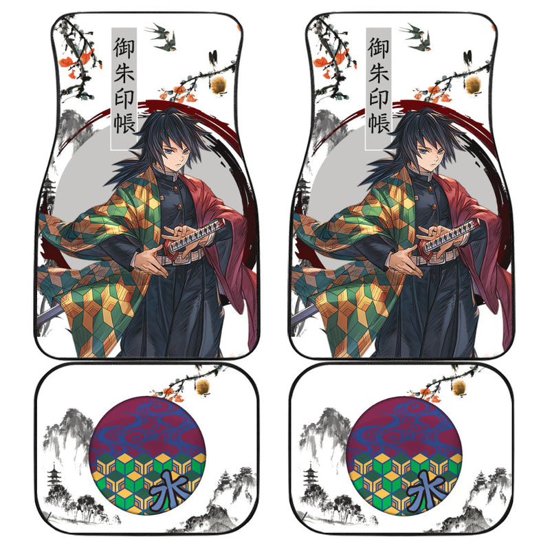 Demon Slayer Car Floor Mats Anime Giyuu Japanese Style Car Accessories Nearkii